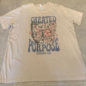 Bella Canvas Light Beige Tee Created With Purpose Spiritual